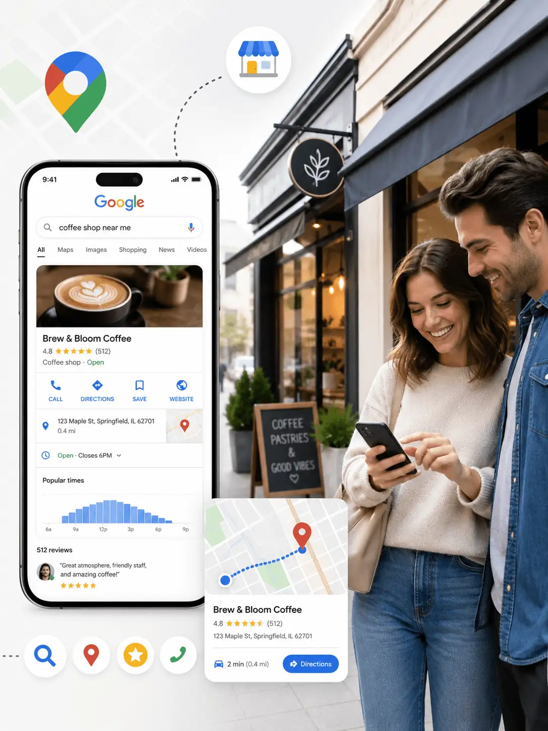 消費者透過Google搜尋與地圖尋找在地商家